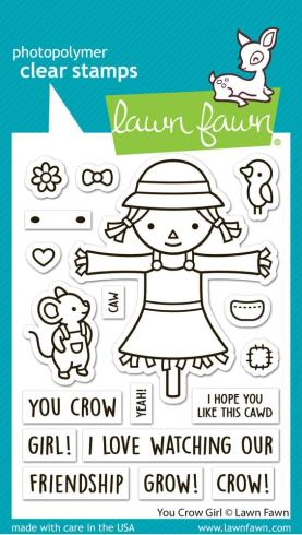 Lawn Fawn - Stempelset "You Crow Girl" Clear Stamps