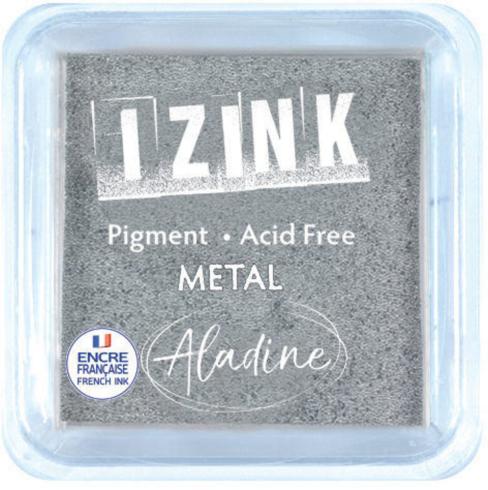 Aladine - Izink Quick Dry Ink Pad "Metal Silver" Pigment Stempelkissen