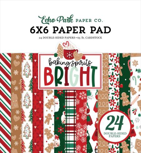 Echo Park - Designpapier "Baking Spirits Bright" Paper Pack 6x6 Inch - 24 Bogen