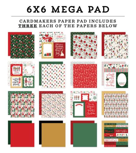 Echo Park - Designpapier "Nutcracker Christmas" Cardmakers Mega Pad 6x6 Inch - 48 Bogen