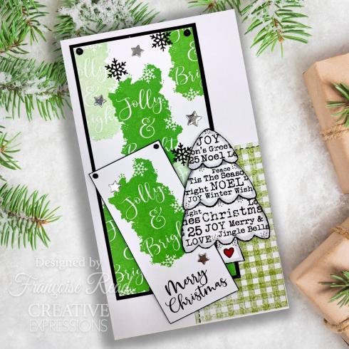 Woodware - Stempelset "Christmas Patches" Clear Stamps Design by Francoise Read