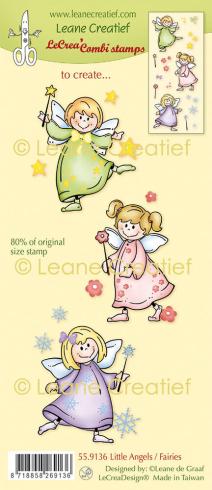 Leane Creatief - Stempelset "Little Angels / Fairies" LeCrea Combi Clear Stamps