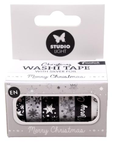 Studio Light - Washi Tape "Black/White Silver Christmas"