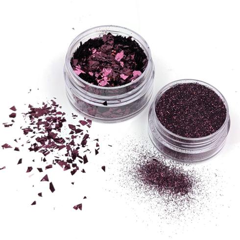 Cosmic Shimmer - Glitzermischung "Mulberry" Spangles Set 2x10ml