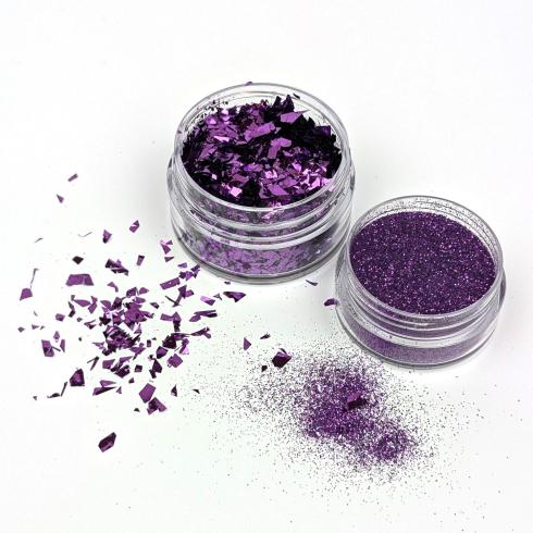 Cosmic Shimmer - Glitzermischung "Vivid Violet" Spangles Set 2x10ml