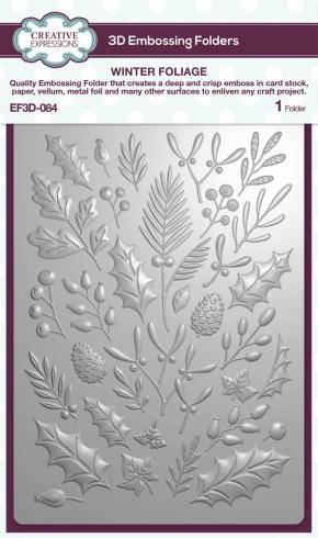 Creative Expressions - 3D Embossingfolder 5x7 Inch "Winter Foliage" Prägefolder