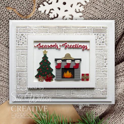 Creative Expressions - Stanzschablone "Festive Collection Cosy Fireside Christmas" Craft Dies Design by Sue Wilson