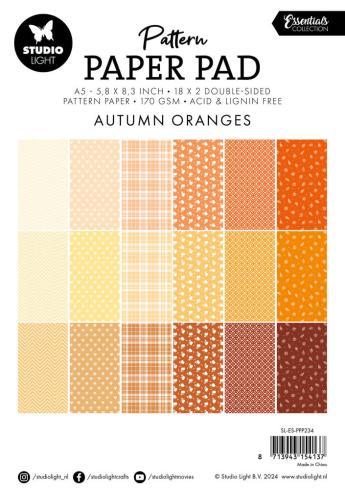 Studio Light - Designpapier "Autumn Oranges" Paper Pad A5 - 36 Bogen