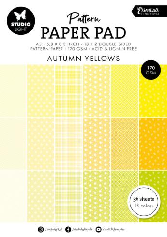 Studio Light - Designpapier "Autumn Yellow" Paper Pad A5 - 36 Bogen