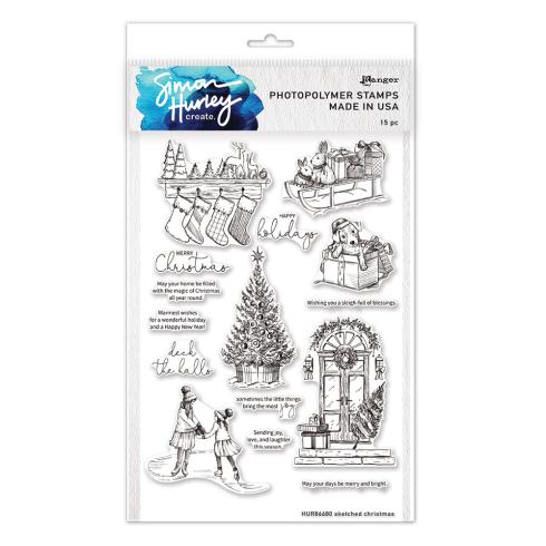 Ranger - Stempelset by Simon Hurley Create "Sketched Christmas" Clear Stamps