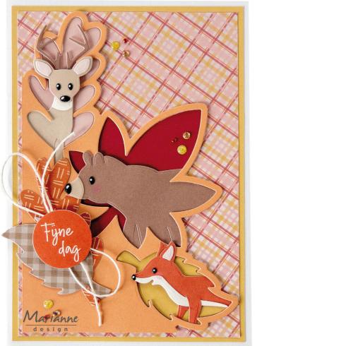 Marianne Design - Präge- und Stanzschablone "Layout Autumn Leaves" Creatables Dies