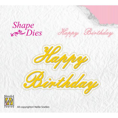 Nellie Snellen - Stanzschablone "Happy Birthday" Shape Dies