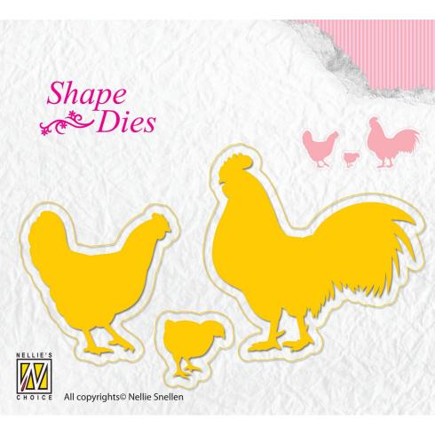 Nellie Snellen - Stanzschablone "Chicken Family" Shape Dies