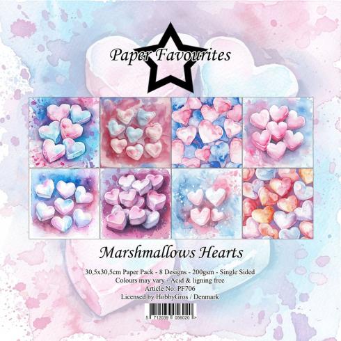 Paper Favourites - Designpapier "Marshmallows Hearts" Paper Pack 12x12 Inch 8 Bogen