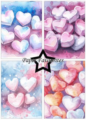 Paper Favourites - Designpapier "Marshmallows Hearts" Paper Pack A5 - 24 Bogen