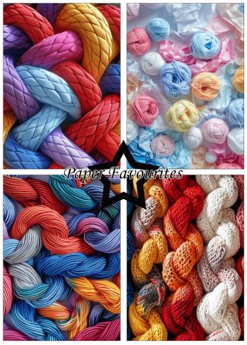 Paper Favourites - Designpapier "Knitting Yarn" Paper Pack A5 - 24 Bogen