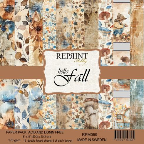 Reprint - Designpapier "Hello Fall" Paper Pack 8x8 Inch - 15 Bogen