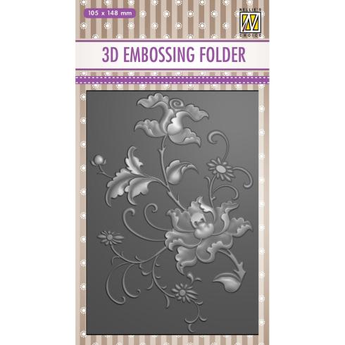 Nellie Snellen - Prägefolder "Exotic Flower" 3D Embossing Folder 