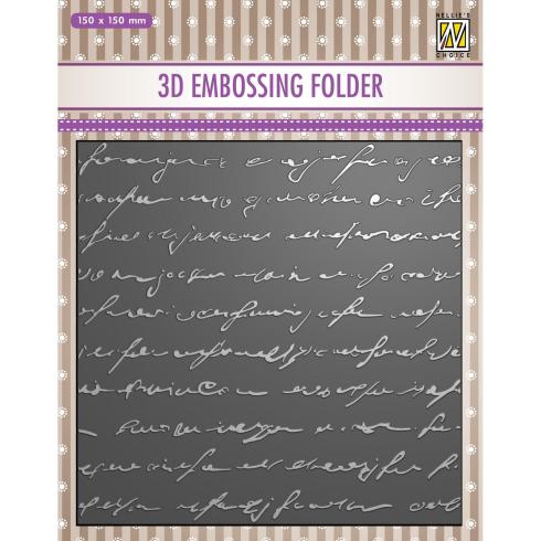 Nellie Snellen - Prägefolder "Writing" 3D Embossing Folder 