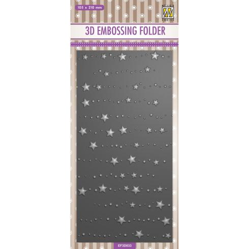 Nellie Snellen - Prägefolder "Stars & Dots" 3D Embossing Folder Slimline