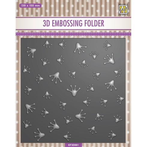 Nellie Snellen - Prägefolder "Frog Footprints" 3D Embossing Folder 