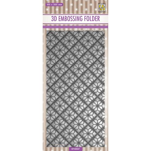 Nellie Snellen - Prägefolder "Flower Backgrounds" 3D Embossing Folder Slimline