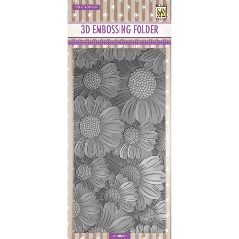 Nellie Snellen - Prägefolder "Flowers Marygolds" 3D Embossing Folder Slimline