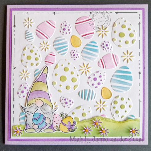 Nellie Snellen - Prägefolder "Easter Eggs Background" 3D Embossing Folder 