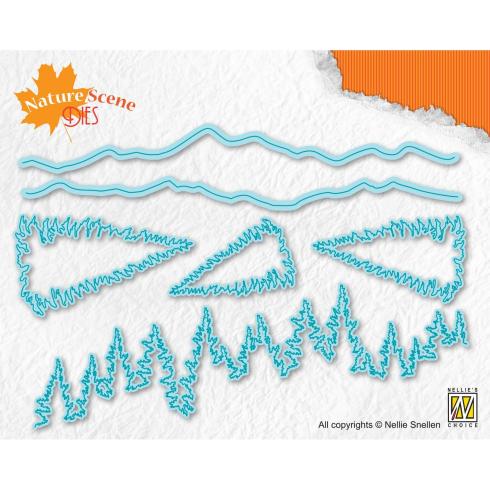 Nellie Snellen - Stanzschablone "Mountain" Nature Scene Dies