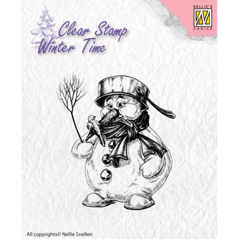 Nellie Snellen - Stempel "Snowman" Clear Stamps Winter Time