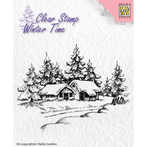 Nellie Snellen - Stempel "Wintery House" Clear Stamps Winter Time