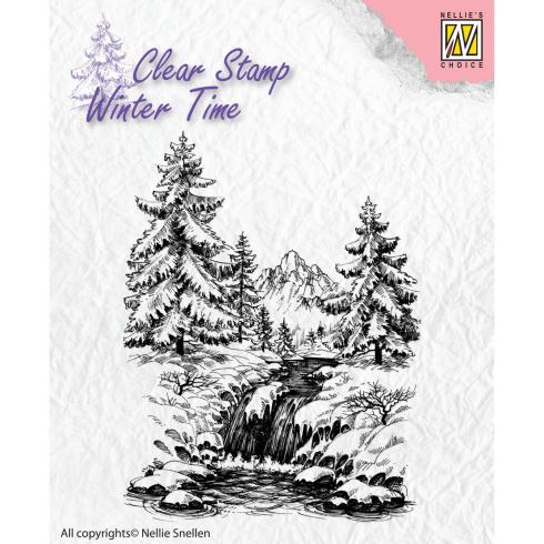 Nellie Snellen - Stempel "Winter Waterfall" Clear Stamps Winter Time