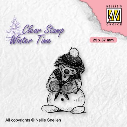 Nellie Snellen - Stempel "Shy Snowman" Clear Stamps Winter Time