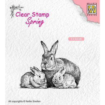 Nellie Snellen - Stempel "Rabbit Family" Clear Stamps Spring