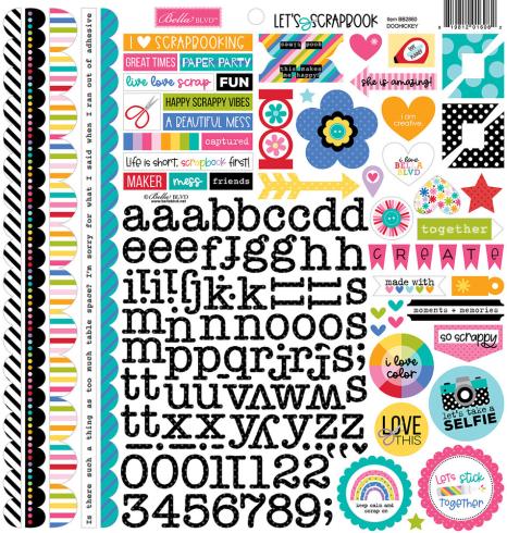 Bella BLVD - Aufkleber "Let's Scrapbook! Doohickey" Cardstock Sticker