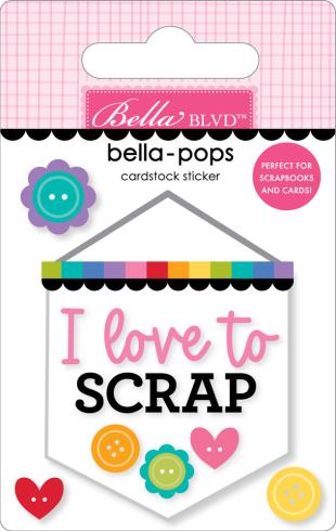 Bella BLVD - 3D Sticker "Scrap Banner" Bella Pops