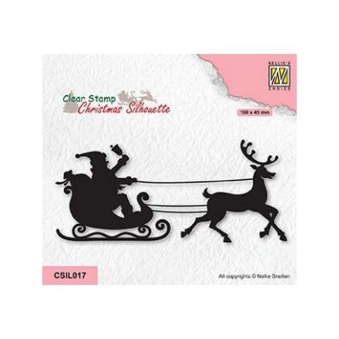 Nellie Snellen - Stempel "Ho Ho Santaclaus" Clear Stamps Christmas Silhouette