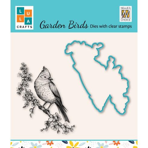 Nellie Snellen - Stempelset & Stanzschablone"Garden Birds-3" Dies & Stamp Set