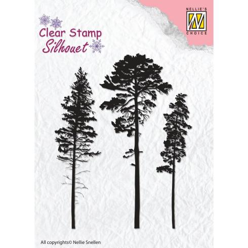 Nellie Snellen - Stempelset "Pinetrees" Clear Stamps Silhouet