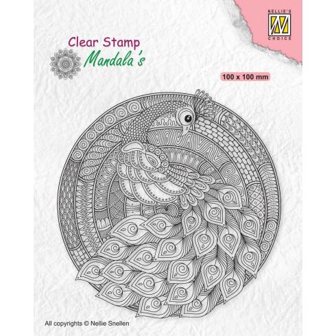 Nellie Snellen - Stempel "Mandala Peacock" Clear Stamps Mandala´s