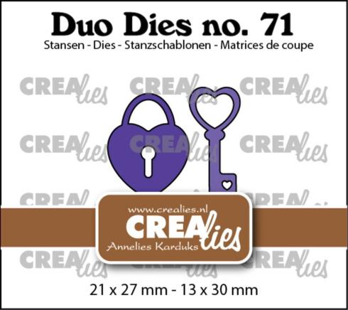 Crealies - Stanzschablone "No. 71 Lock & Key" Duo Dies