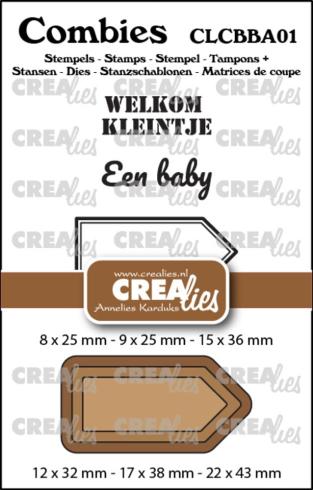 Crealies - Stanzschablone & Stempelset "Baby" Combies Dies & Clear Stamps