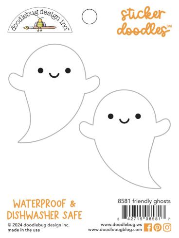 Doodlebug Design - Aufkleber "Friendly Ghosts" Doodles Sticker