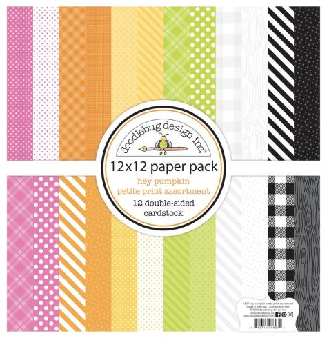 Doodlebug Design - Designpapier  "Hey Pumpkin " Paper Pack 12x12 Inch - 12 Bogen