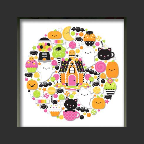 Doodlebug Design - Kit für Schattenbox "Hey Pumpkin" Shadow Box Kit