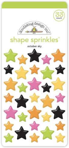 Doodlebug Design - Epoxy Sticker "October Sky" Shape Sprinkles