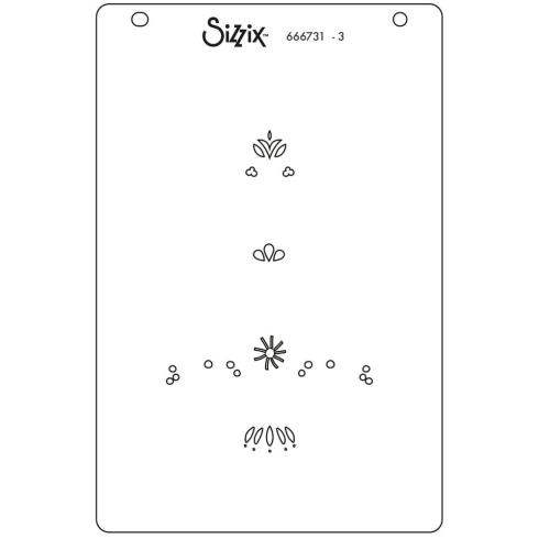 Sizzix - Schablone "Folk Tree" Stencil Design by Catherine Pooler