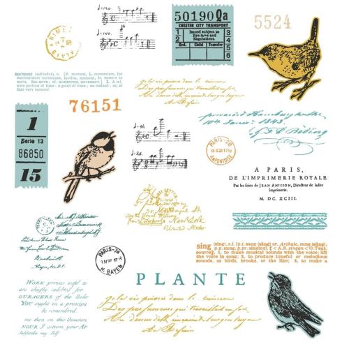 Sizzix - Stanzschablone & Stempelset "Bird Song" Framelits Craft Dies & Clear Stamps by 49 and Market