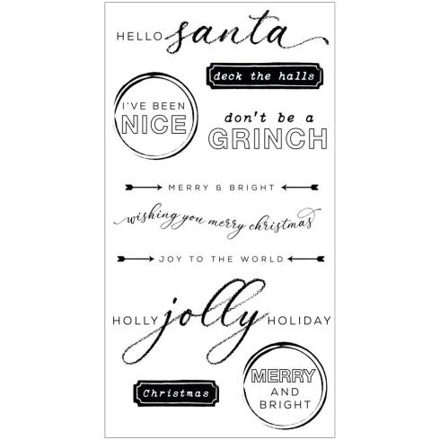 Sizzix - Stanzschablone & Stempelset "Jolly Sentiments" Framelits Craft Dies & Clear Stamps by 49 and Market