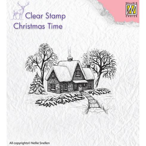 Nellie Snellen - Stempel "Idyllic Winter Scene" Clear Stamps Christmas Time